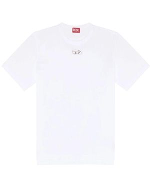 DIESEL Herren es Baumwoll-Jersey T-Shirt - Weiß