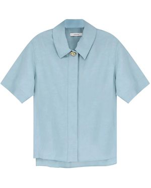 JOSEPH Volu Leichte Leinenmischung Hemd - Blau