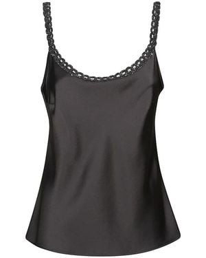 D.exterior Sleeveless Tops - Black