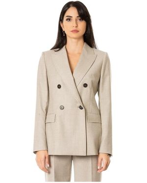 Max Mara Jassen ,Grijs ,Wol Mappa Blazer - Naturel