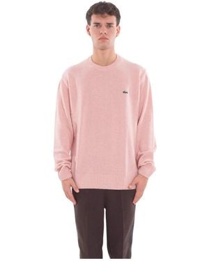 Lacoste Round-Neck Knitwear - Rosa