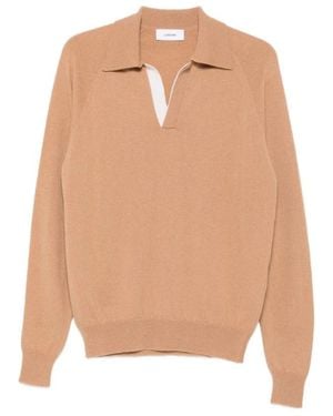 Lardini V-Neck Strickware - Natur