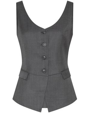 Bruuns Bazaar Jassen ,Grijs ,Leer Waterlily Beatus Waistcoat