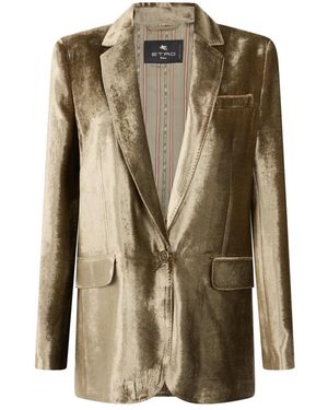 Etro Fluwelen Jas - Groen