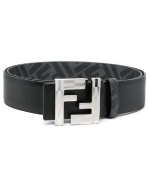 Fendi Wendegürtel Mit Ff-Motiv - Schwarz