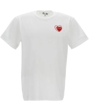 COMME DES GARÇONS PLAY T-Shirts - White