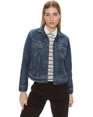 Lee Jeans Jassen ,Blauw ,Katoen Rider Jacket