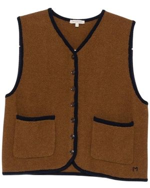 Moismont Jassen ,Bruin ,Wol Angele Cardigan