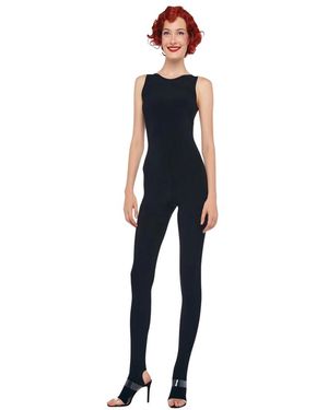 Norma Kamali Sleeveless X Catsuit W/ Footie - Blauw
