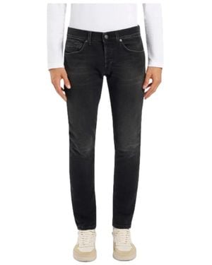 Dondup Jeans ,Zwart ,Leer George Jeans