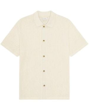 Les Deux Overhemden ,Wit ,Short Sleeve Shirts - Naturel