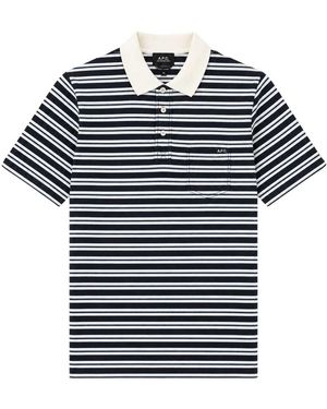 A.P.C. Tops ,Zwart ,Katoen Oscar Polo - Blauw