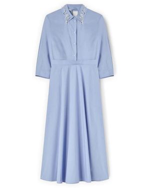 mötivi Shirtdress Met Juwelencol - Blauw
