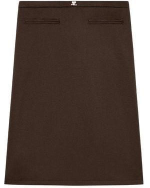 Courreges A-Linien-Minirock Mit Doppelten Taschen - Braun