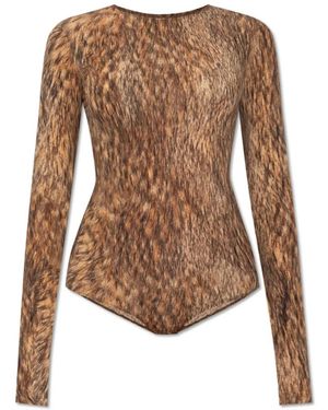 MM6 by Maison Martin Margiela Body Mit Tiermotiv - Braun