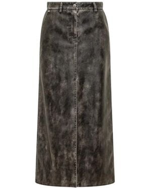 Palm Angels Denim Skirts - Gris