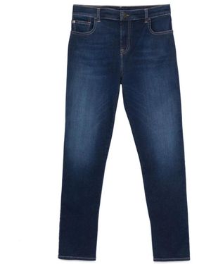 Emporio Armani Blaue Jeans Mit Logo-Print-Verzierung