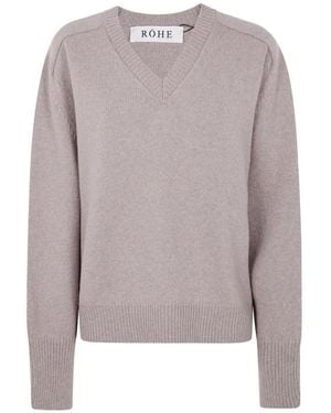 Rohe V-Neck Knitwear - Grey
