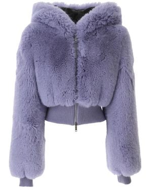Moschino Teddy Short Jacket - Lila