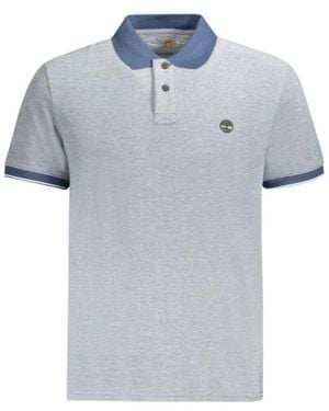 Timberland Tops ,Blauw ,Katoen Klassiek Passend Poloshirt Met Korte Mouwen