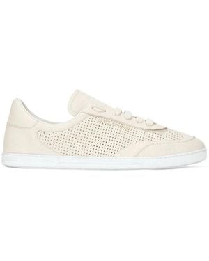 Dolce & Gabbana Perforierte Logo Print Sneakers - Natur