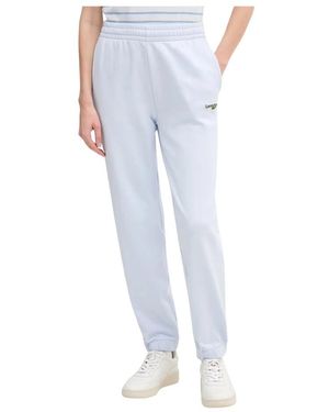 Lacoste Broeken ,Blauw ,Katoen Straight Fit Logo Trainingsbroeken