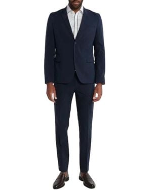 HUGO Single Breasted Suits - Blue