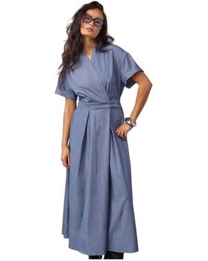 co'couture Wrap Dresses - Azul