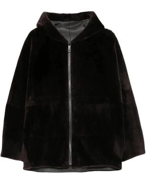 Simonetta Ravizza Nepbont & Lammy Coat - Zwart