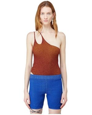Isa Boulder Tops ,Rood ,Nylon Catapult Bodysuit - Blauw