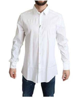 Dolce & Gabbana Camicia martini in cotone bianco