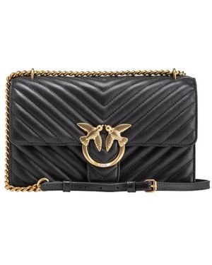 Pinko Tassen ,Zwart ,Leer Love One Classic