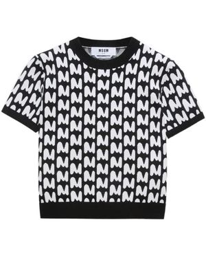 MSGM Mwave Jacquard Strick - Schwarz