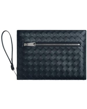 Bottega Veneta Intrecciato dokumententasche tasche - Blau