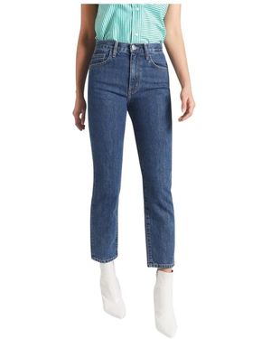 Current/Elliott Vintage Cropped Slim Jeans - Blau