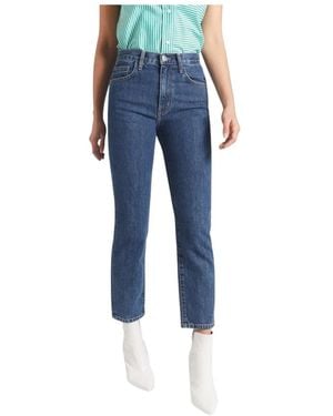 Current/Elliott Vintage Cropped Slim Jeans - Blauw
