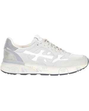 Premiata Mick 0.1 Iconic Side Design Leather Trainers - White