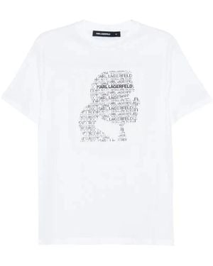 KARL LAGERFELD Tops ,Wit ,Grafisch T-Shirt