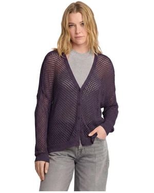 Kocca Truien & Vesten ,Zwart ,Chic Licht Mesh Zomer Vest - Paars
