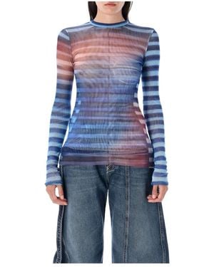 Jean Paul Gaultier Long Sleeve T-Shirts - Blue