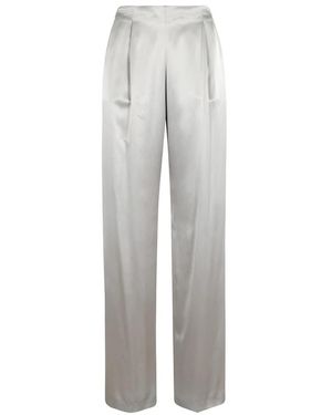Alberta Ferretti Straight Trousers - Grey