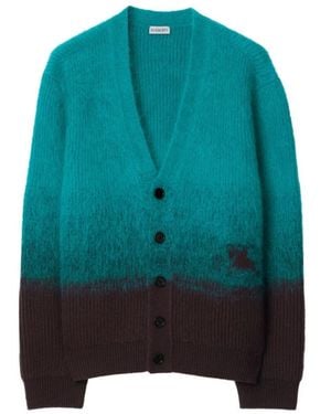 Burberry Grüner Ombré Mohair-Blend Cardigan