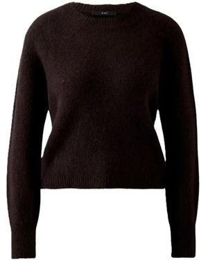 Ouí Brauner Strickpullover Mit Ballonärmeln - Schwarz