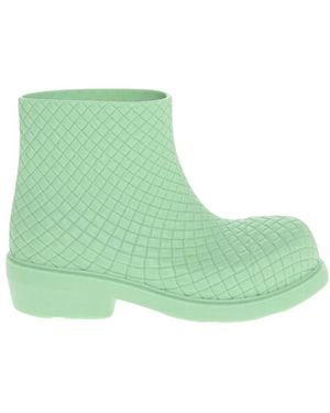 Bottega Veneta Geflochtene Gummistiefeletten - Grün