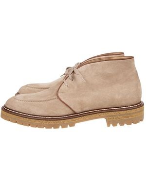 Eleventy Lace-Up Boots - Natural