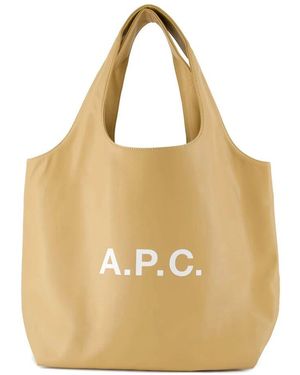 A.P.C. Logo print handtasche - Mettallic