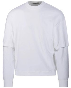 DARKPARK Hoodies & Sweatvesten ,Wit ,Wit T-Shirt Met Dubbele Mouw