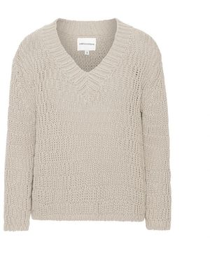 American Dreams Bequemer baumwollpullover - Weiß