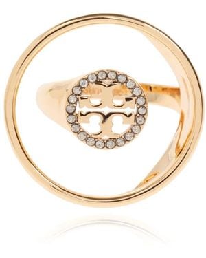 Tory Burch Ring Mit Kristallen - Mettallic