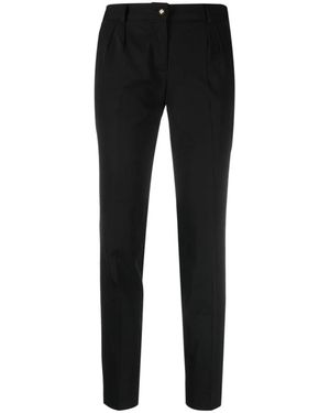 Dolce & Gabbana Low Rise Wollen Broek - Zwart